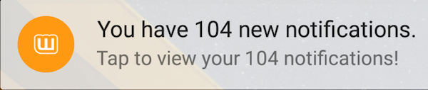you have 104 notifications!