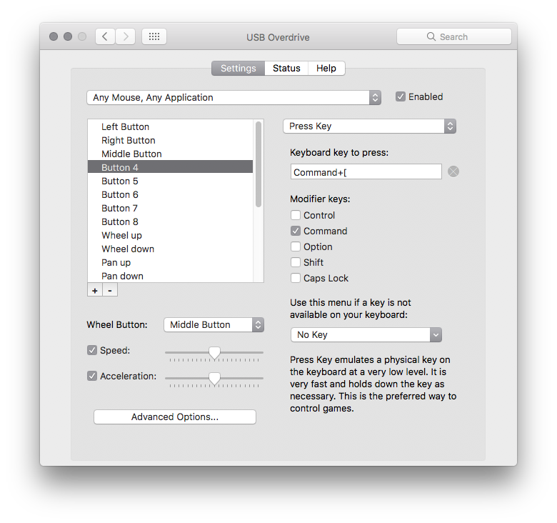 screenshot of USB overdrive