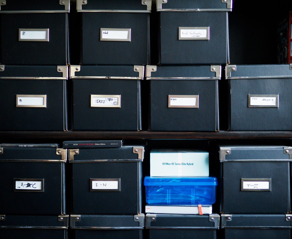boxes of Compact Discs